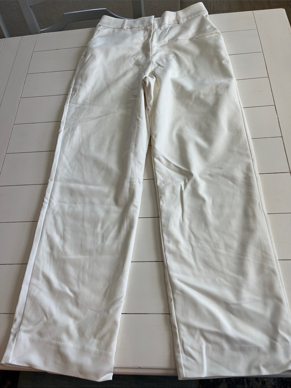 Boston Proper Cream Straight-Leg Chinos